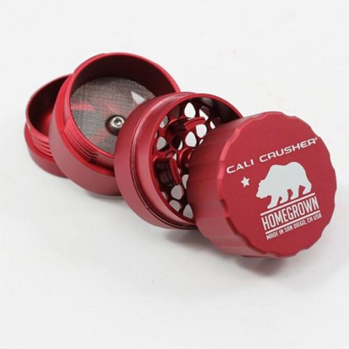 cali crusher homegrown 4 piece pocket grinder red